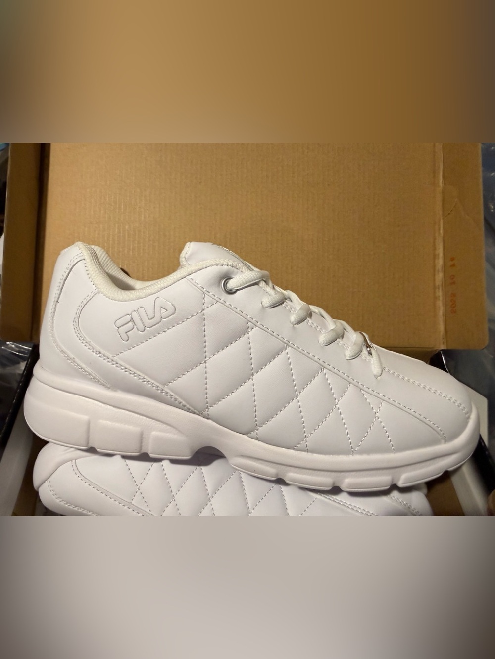 Fila Fulcrum 3 White Quilted Low-Top Athletic Sneaker